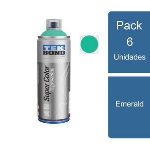 Pack 6 Pinturas Aerosol / Spray Expression Emerald Tekbond